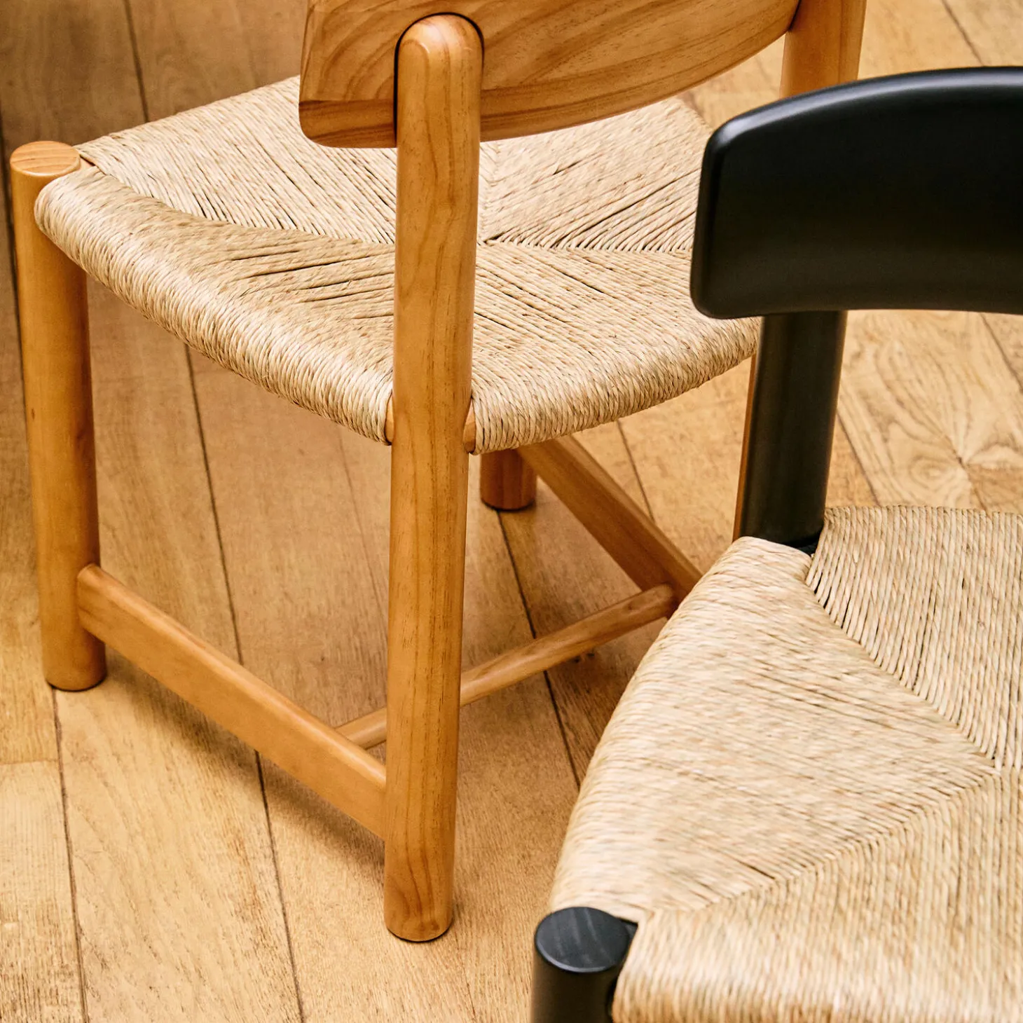 Daumiller Side Chair, brown/black pine