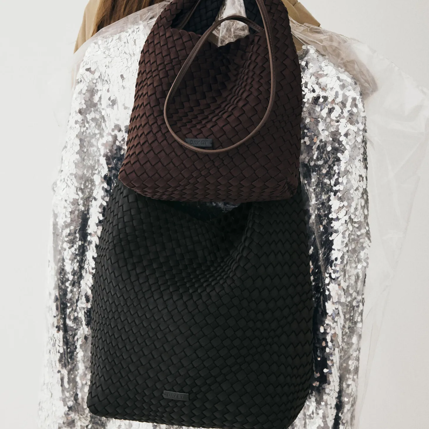 Day Braiding Handbag, chocolate plum