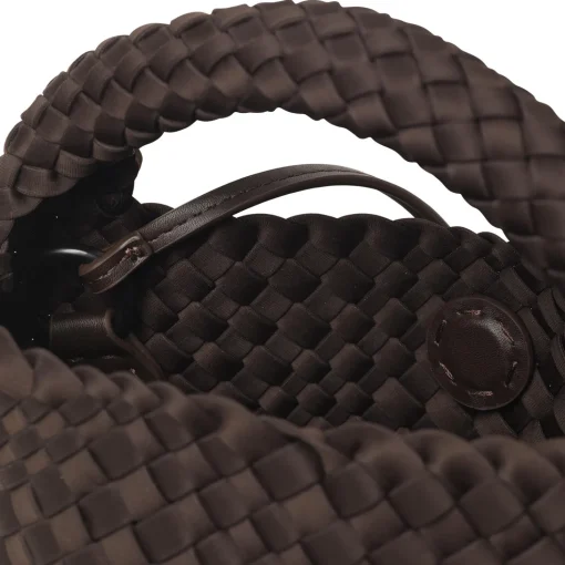 Day Braiding Handbag, chocolate plum
