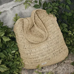 Day Crochet Tote, coriander beige