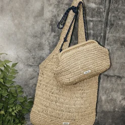 Day Crochet Tote, coriander beige