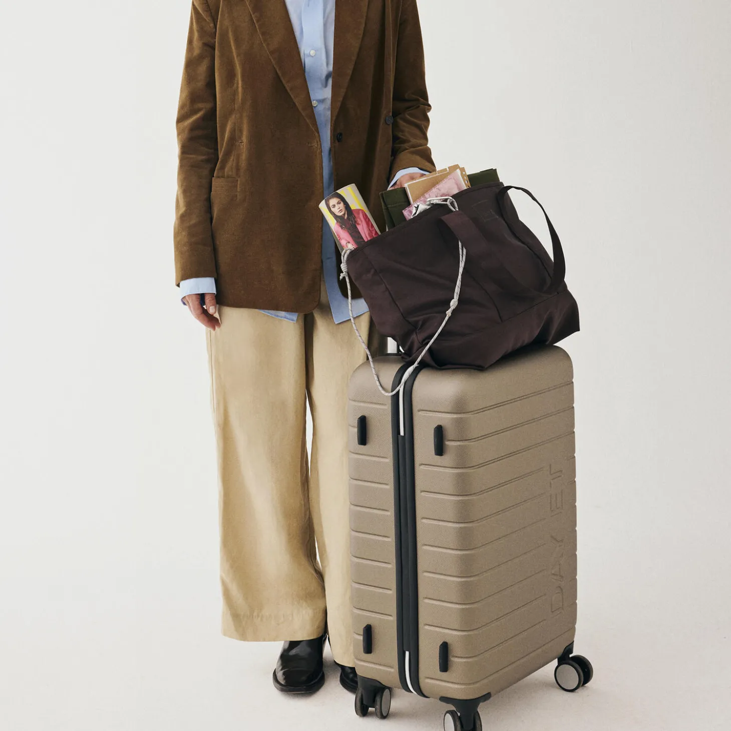 Day RE-Mono Tote, chocolate plum