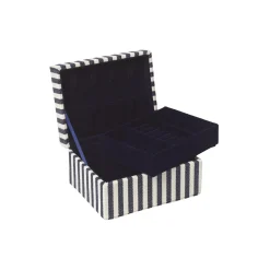 Day Stripes Jewelry Box Small, navy blazer
