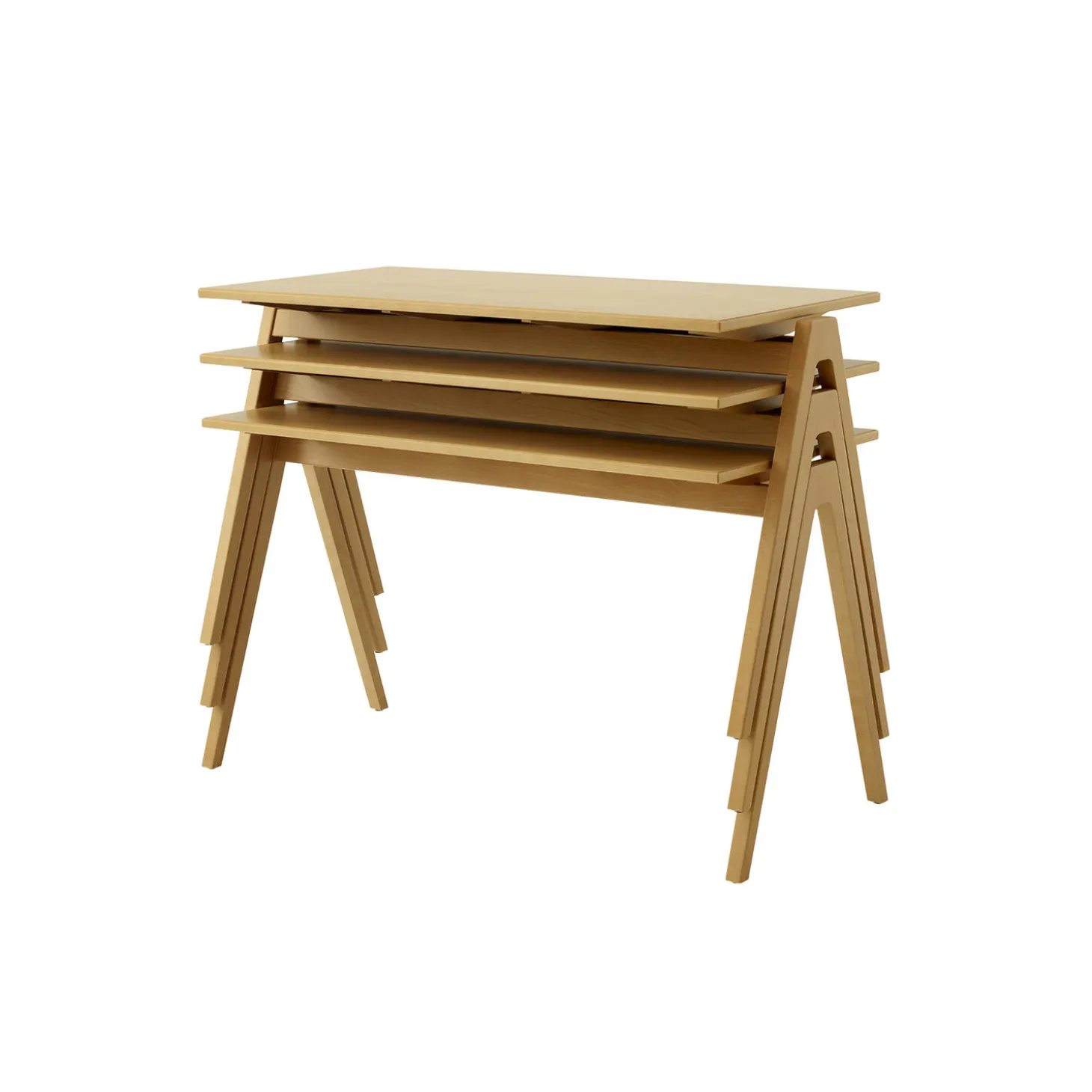 Daystak RD2 Table, honey stained beech