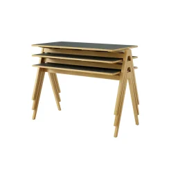 Daystak RD2 Table, honey stained beech/verde comodoro 0750