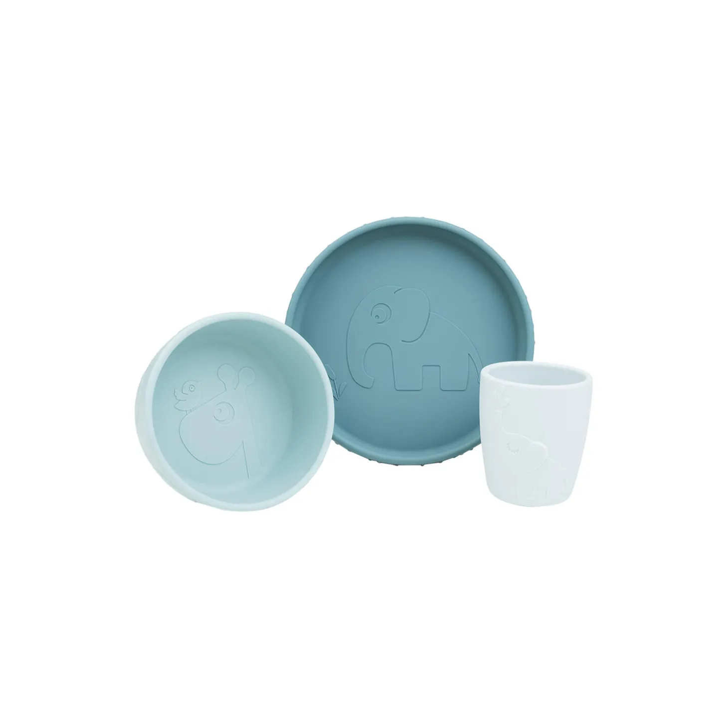 Deer Friends stick&stay spisesæt, blue