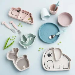 Deer Friends stick&stay spisesæt, blue