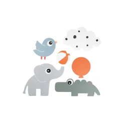 Deer Friends vægdekoration 6 stk., colour mix