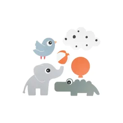 Deer Friends vægdekoration 6 stk., colour mix