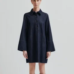 Dera Denim Tunic Dress, dark blue denim