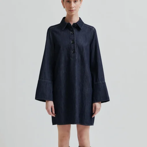 Dera Denim Tunic Dress, dark blue denim