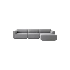 Develius modulsofa F, lysegrå