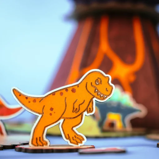 Dinosaur trælegetøj |Flugt fra vulkanen
