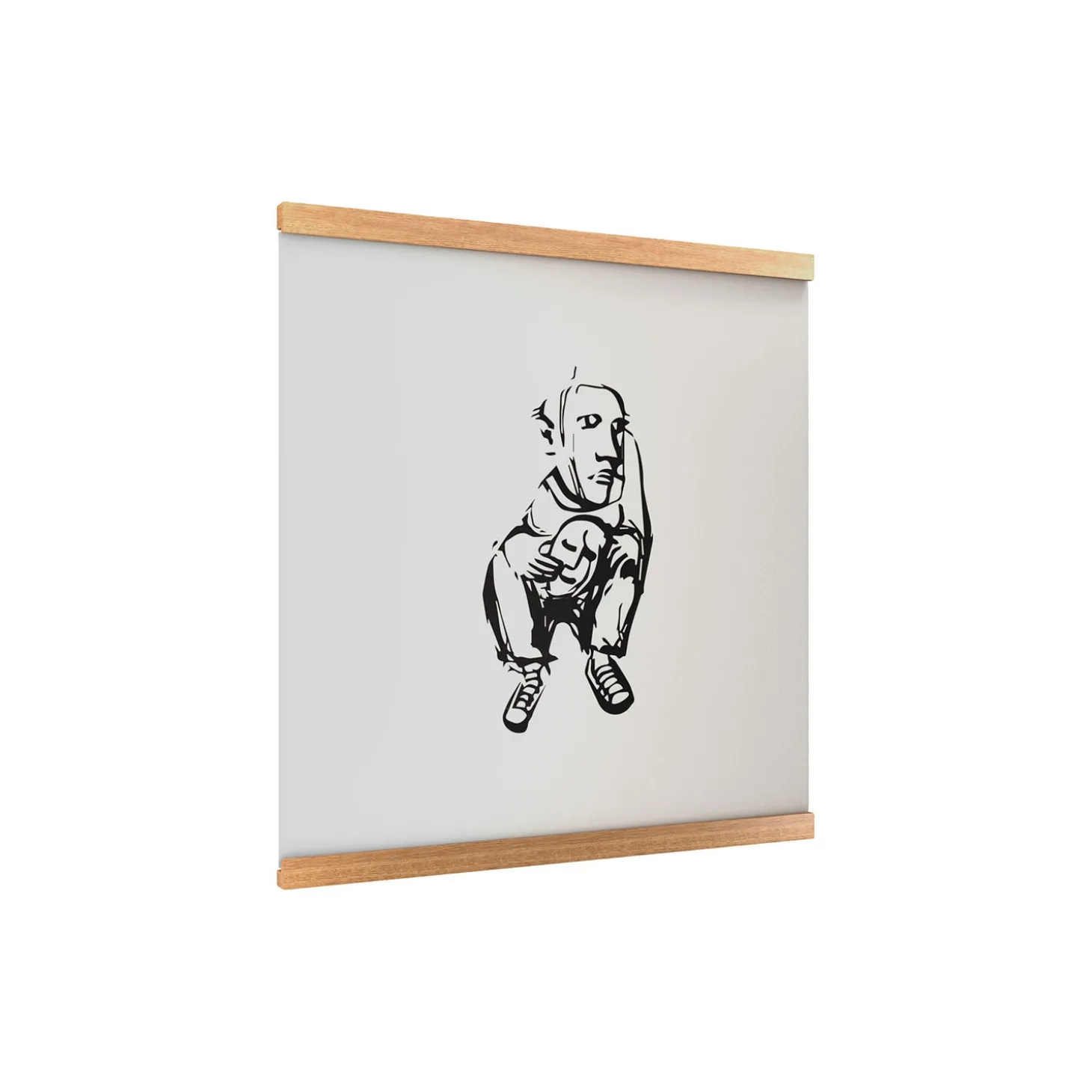 Display SINGLE, olieret eg