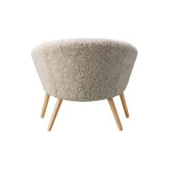 Ditzel loungestol, hvid/lakeret eg