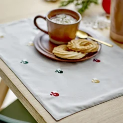 Dækkeserviet Christmas Hearts Embroidery 2-pk, red