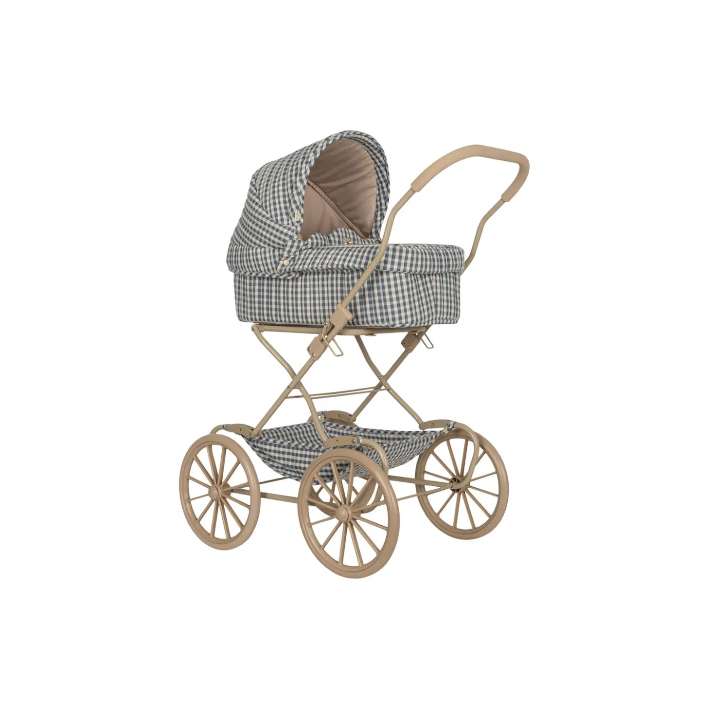 Doll Pram, captains blue check