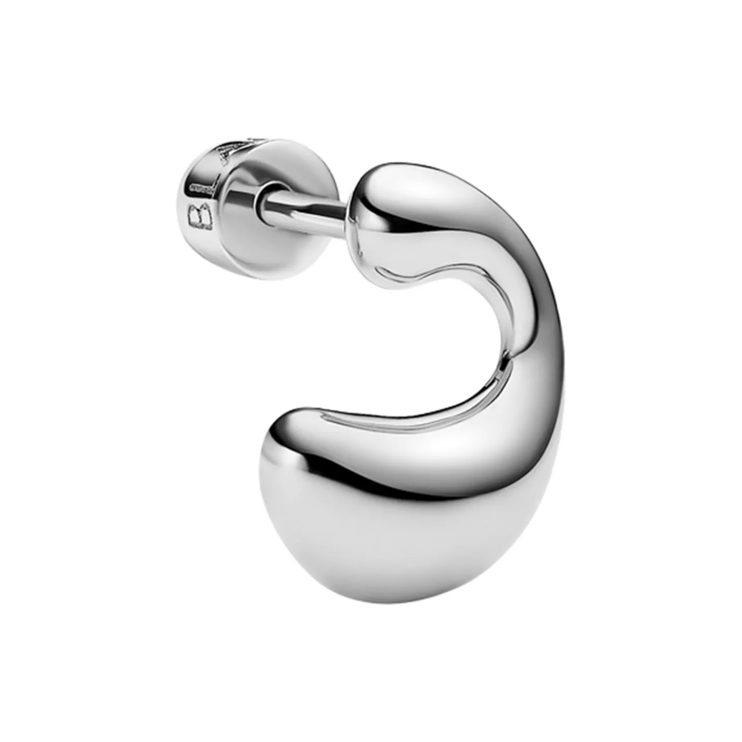 Dolphin Splash Stud Left, silver
