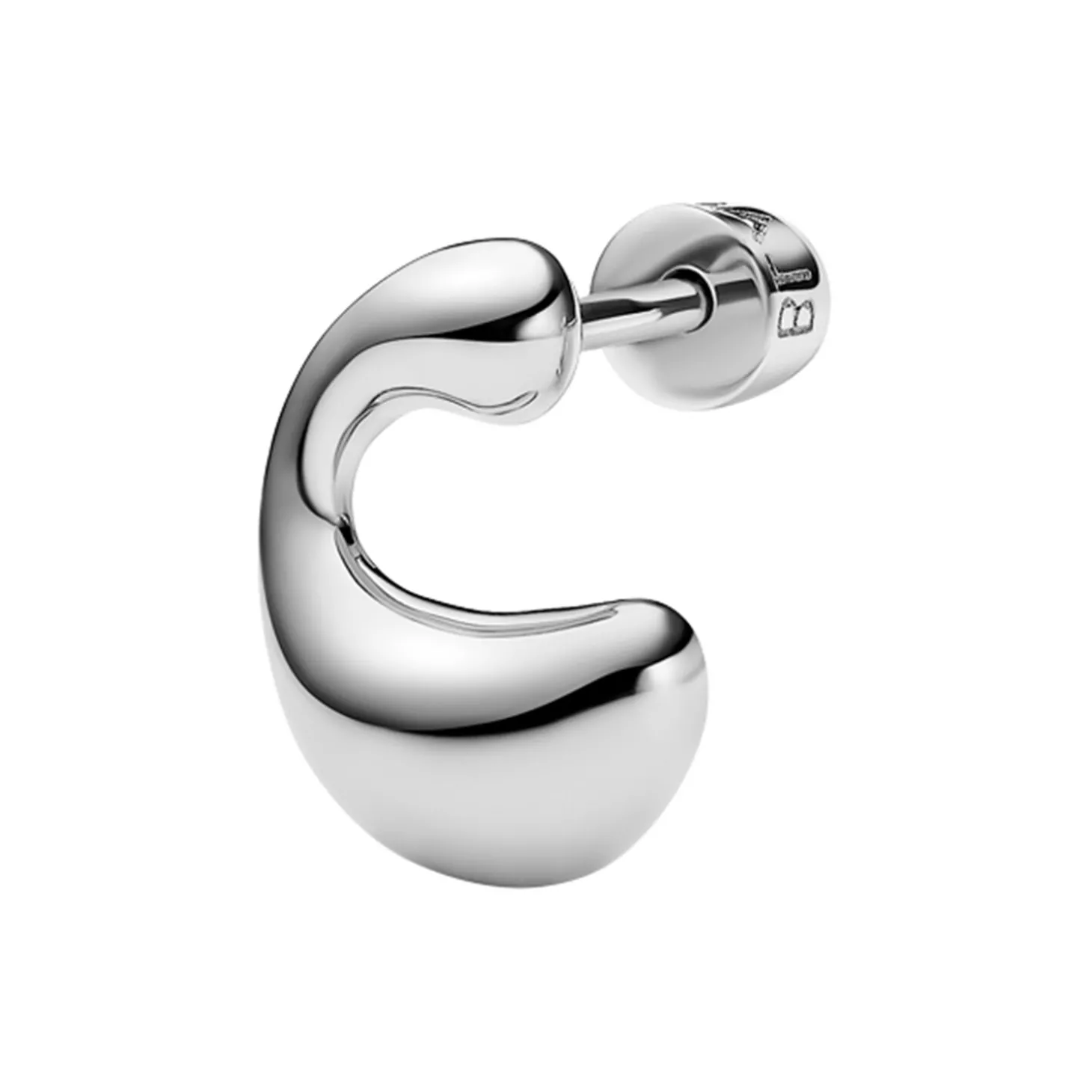 Dolphin Splash Stud Right, silver