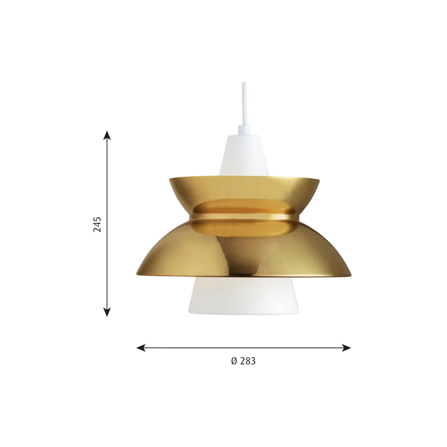 Doo-Wop pendel, messing