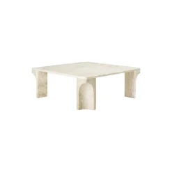 Doric Square Coffee Table, neutral white