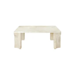 Doric Square Coffee Table, neutral white