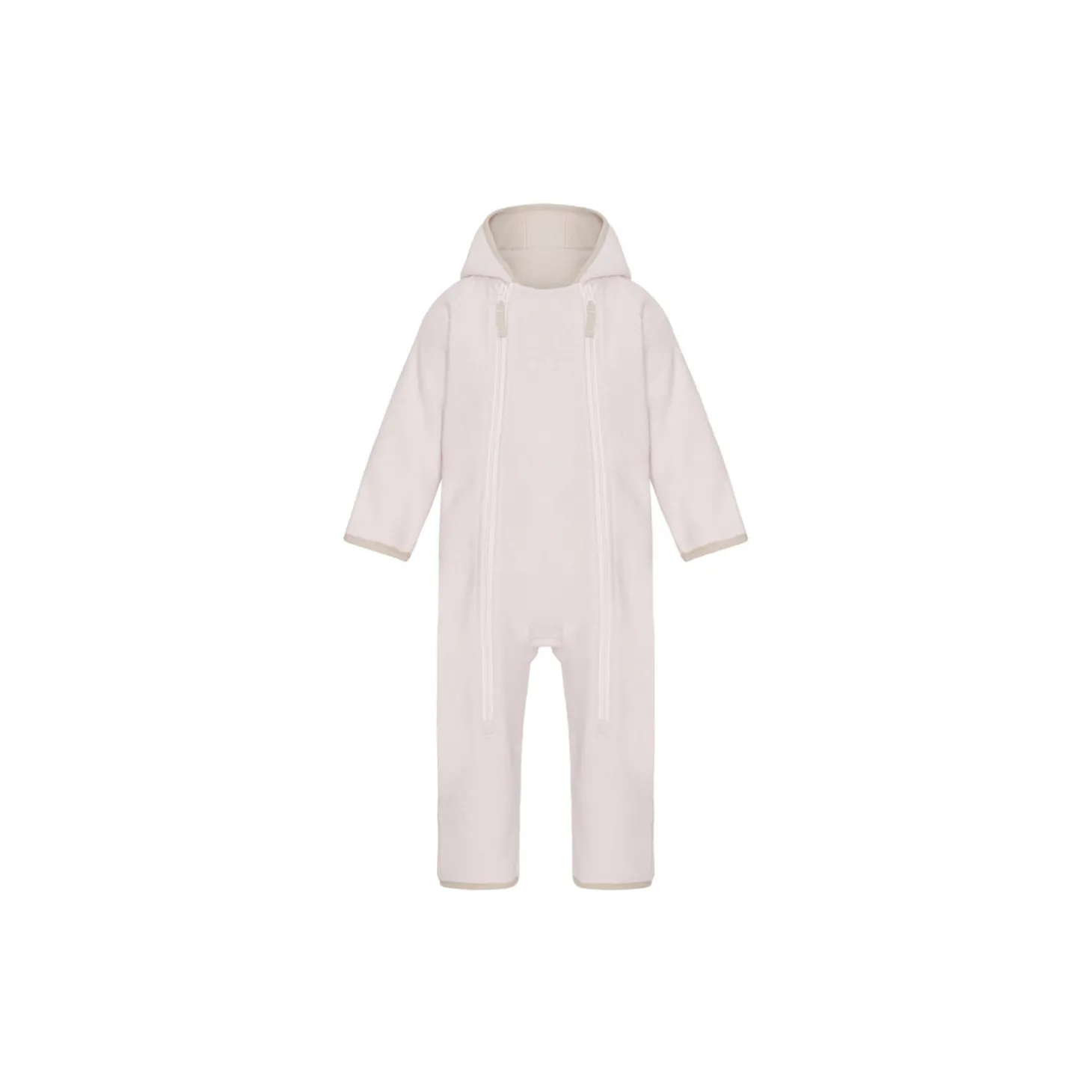 Doubleface Fleece Babysuit, rose powder/kit