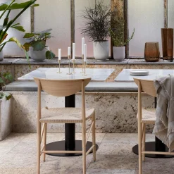 Drawn HM3 spisebordsstol, olieret eg