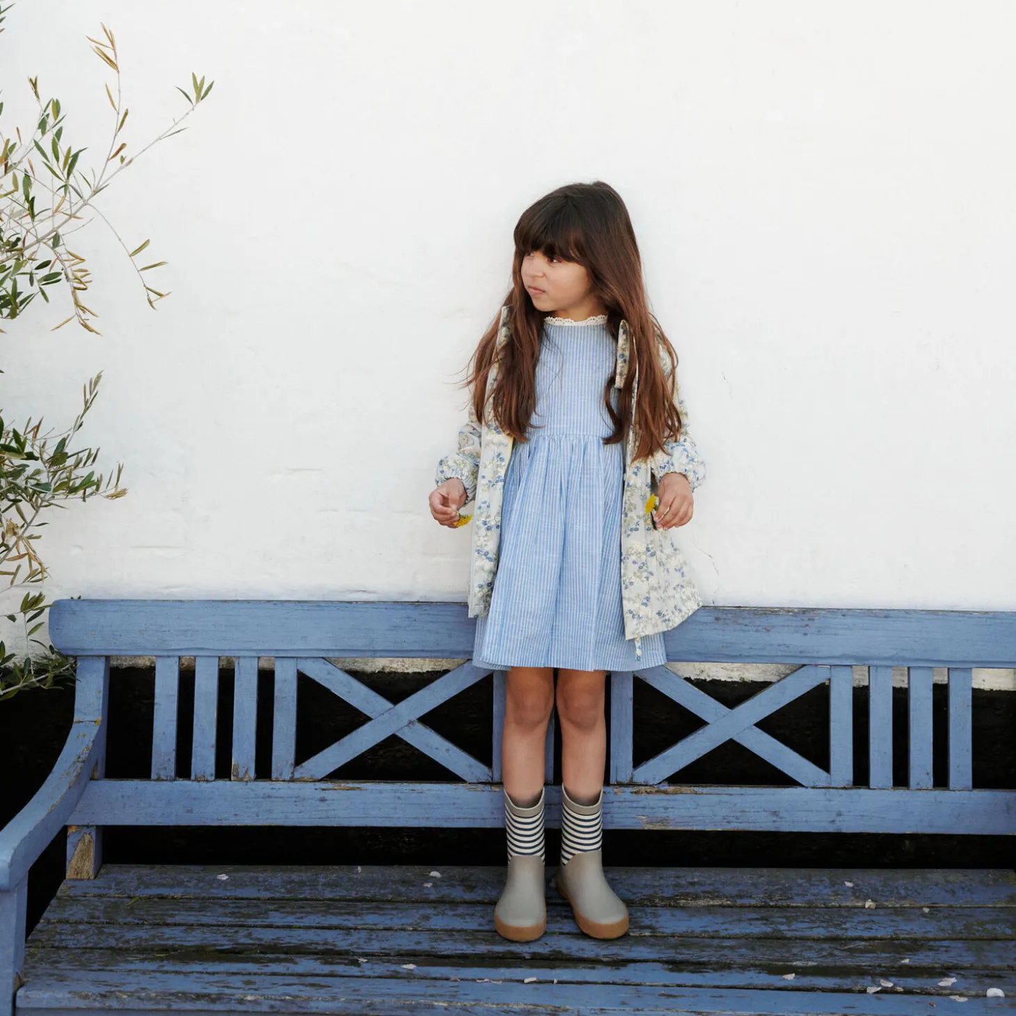 Dress Elma, 1048 blue stripes