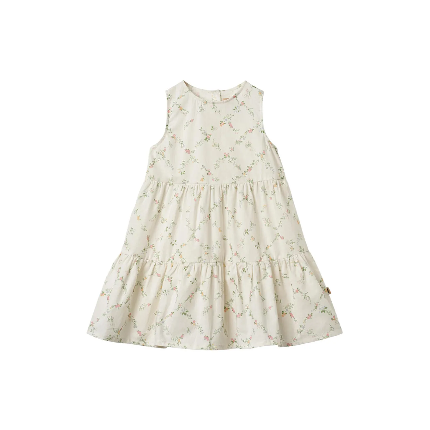 Dress Luise, 9426 ivory cheked flowers