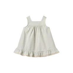 Dress Ruffle Ayla, 9444 summer blue stripe