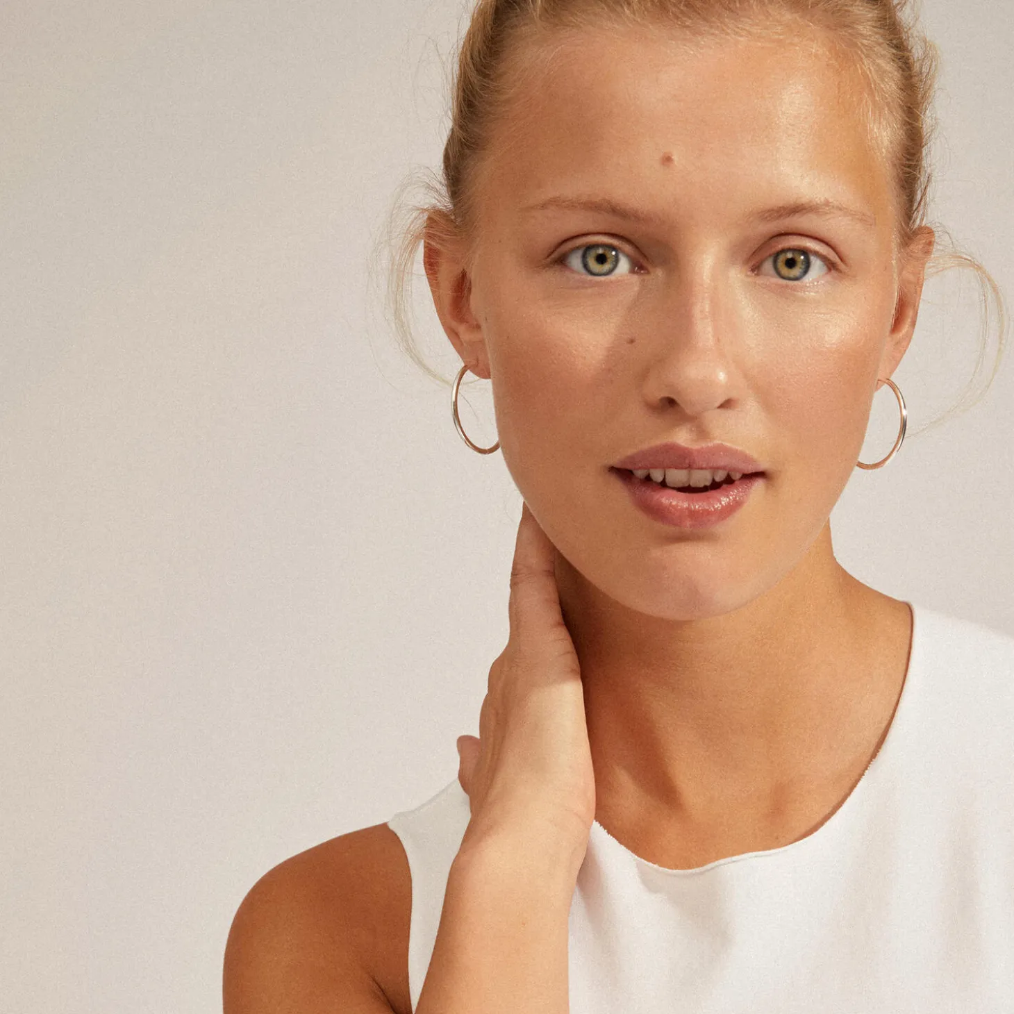 EANNA recycled maxi hoops, sølvbelagt