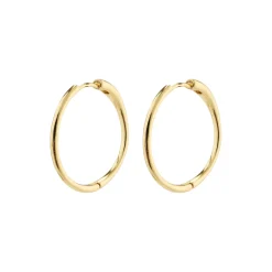 EANNA recycled store hoops, guldbelagt