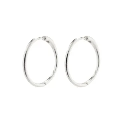 EANNA recycled store hoops, sølvbelagt