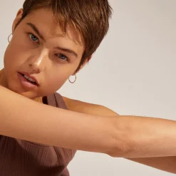 EANNA recycled store hoops, sølvbelagt