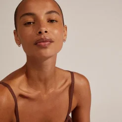 EBNA små krystal hoops, sølvbelagt