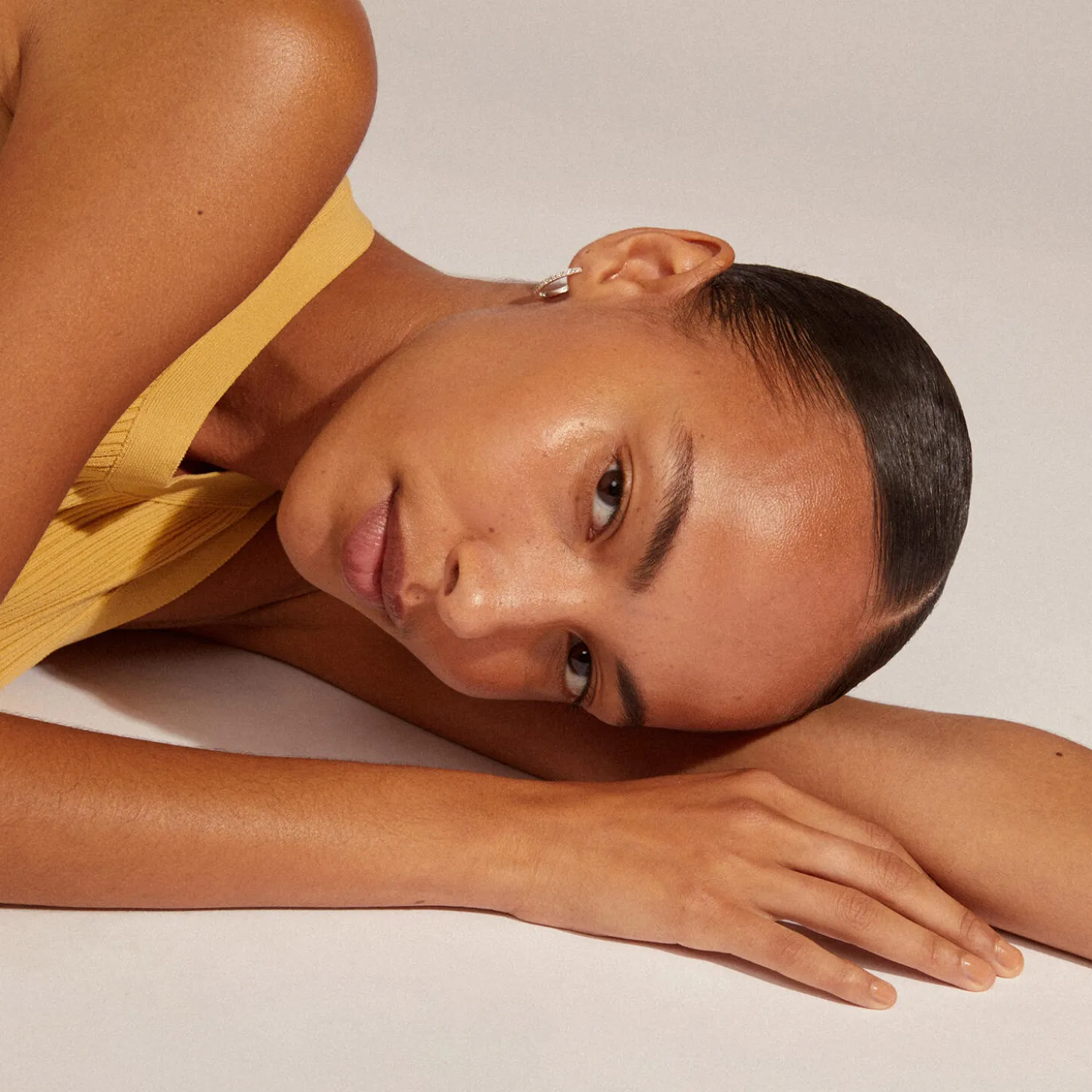 EBNA store krystal hoops, sølvbelagt