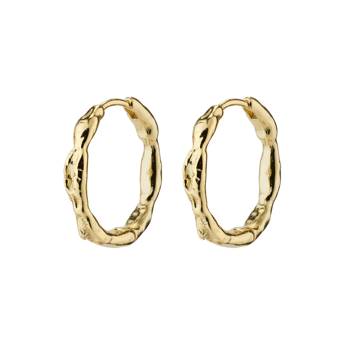 EDDY recycled organiske medium hoops, guldbelagt