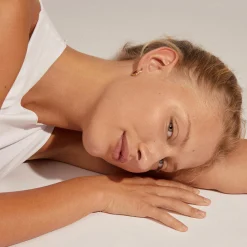 EDDY recycled organiske medium hoops, guldbelagt