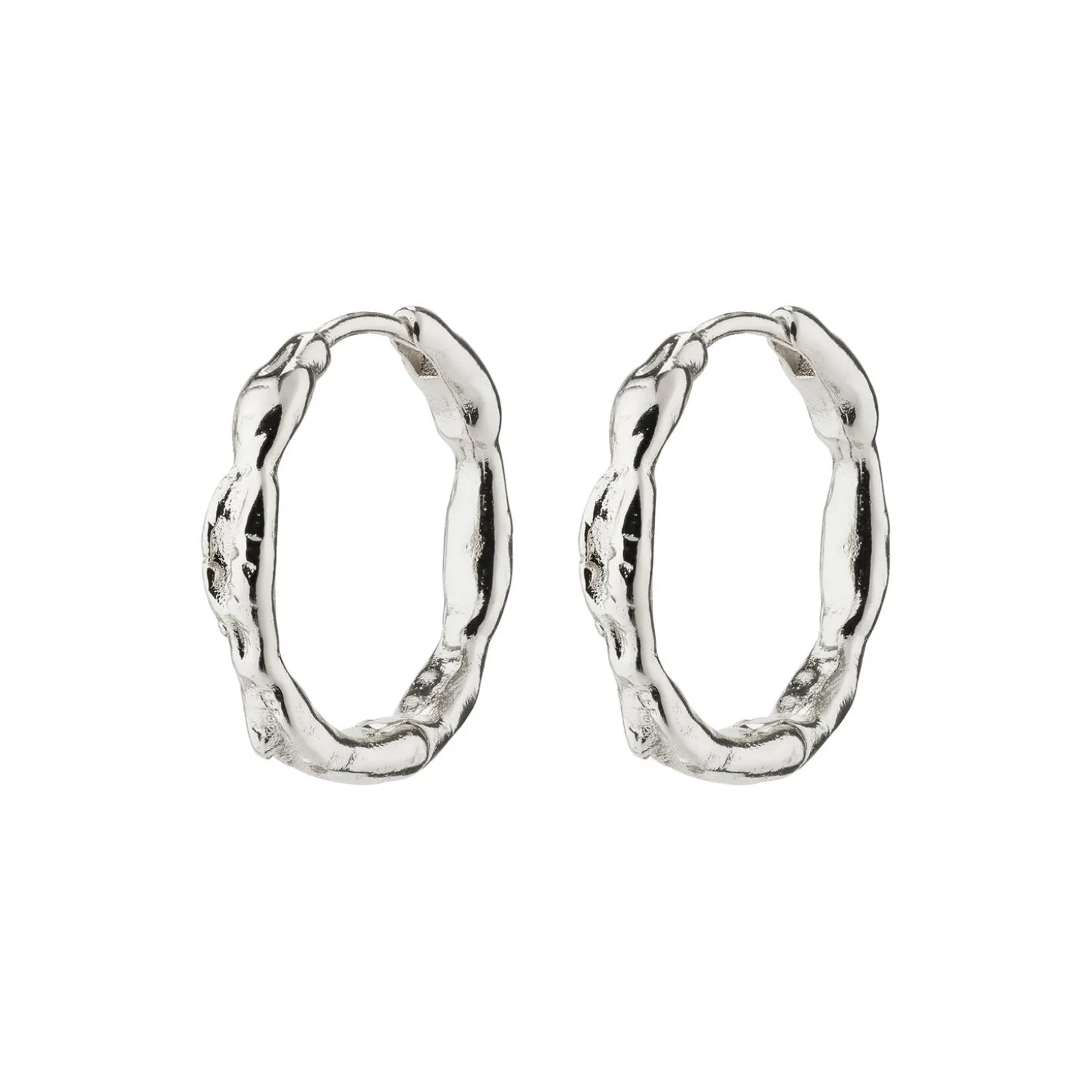 EDDY recycled organiske medium hoops, sølvbelagt