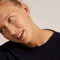 EDDY recycled organiske medium hoops, sølvbelagt