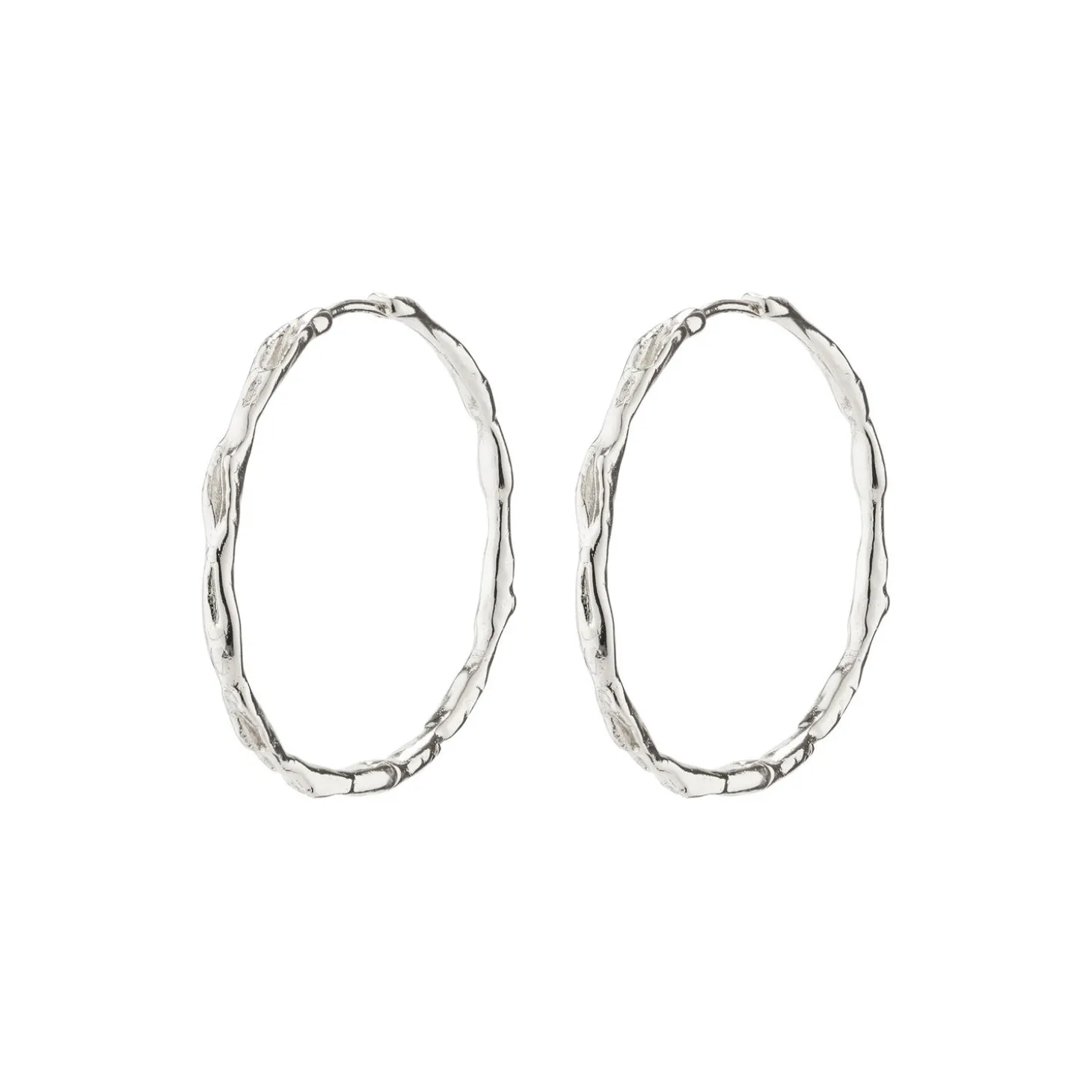 EDDY recycled organiske maxi hoops, sølvbelagt