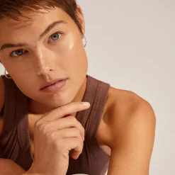 EDDY recycled organiske store hoops, sølvbelagt