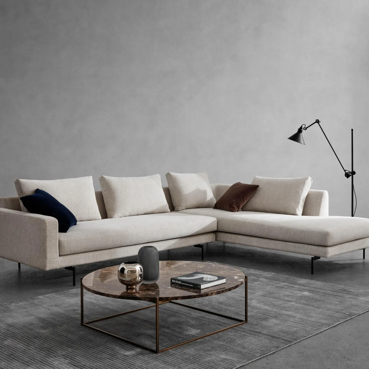 Edge V2 sofa med højrevendt chaiselong, soft 02