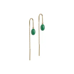Eleanor øreringe, guld/grass green