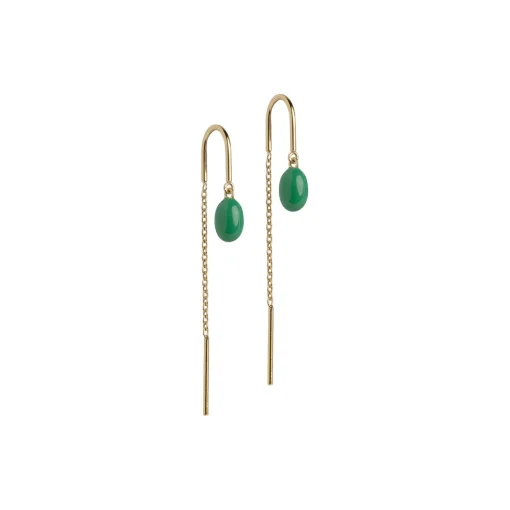 Eleanor øreringe, guld/grass green