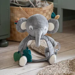 Elefanten Finley aktivitetslegetøj, grey