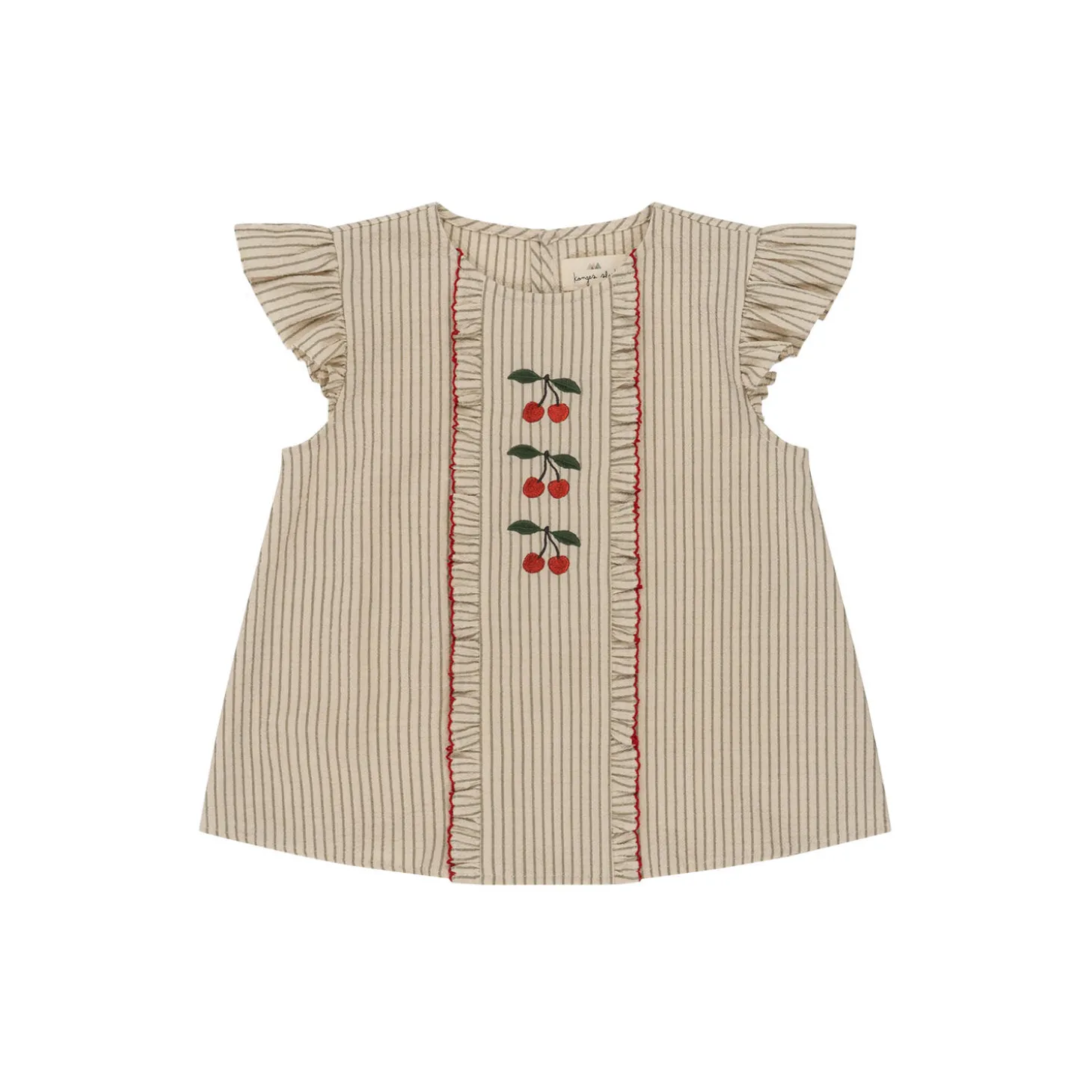 Ellie Frill Top, tea stripe