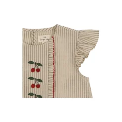 Ellie Frill Top, tea stripe