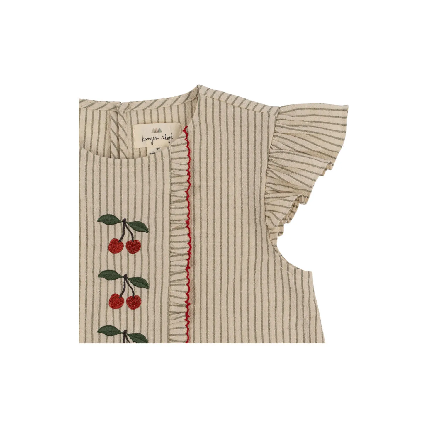 Ellie Frill Top, tea stripe